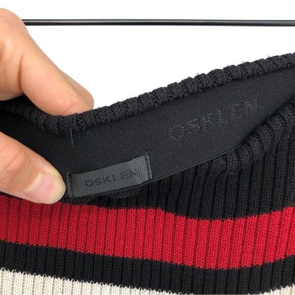 OSKLEN Striped Knit Skirt Black Red White Yellow M - Picture 6 of 10